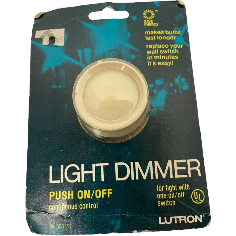 Lutron Light Dimmer Push On/Off Single‎ Pole Continuous Control 600 W Beige